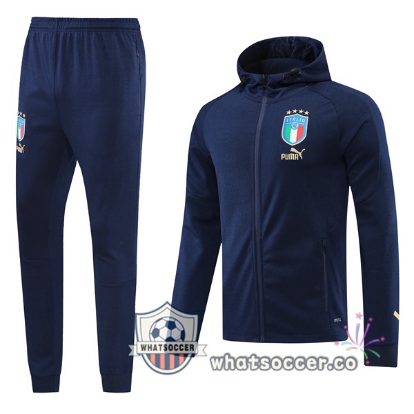 Italy Blue Royal Hooded Jacket 2022-2023