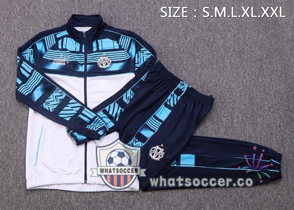 Olympique de Marseille White Blue Jacket 2022-2023