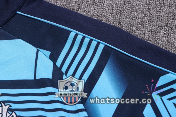Olympique de Marseille White Blue Jacket 2022-2023