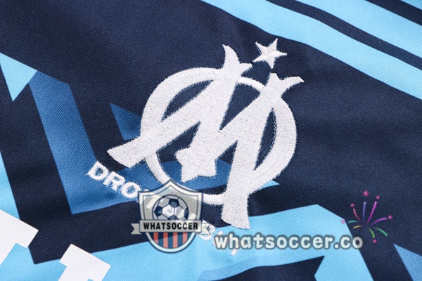 Olympique de Marseille Training T-Shirts + Shorts Blue Royal 2022-2023