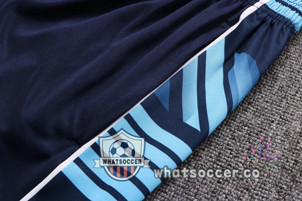 Olympique de Marseille Training T-Shirts + Shorts Blue Royal 2022-2023