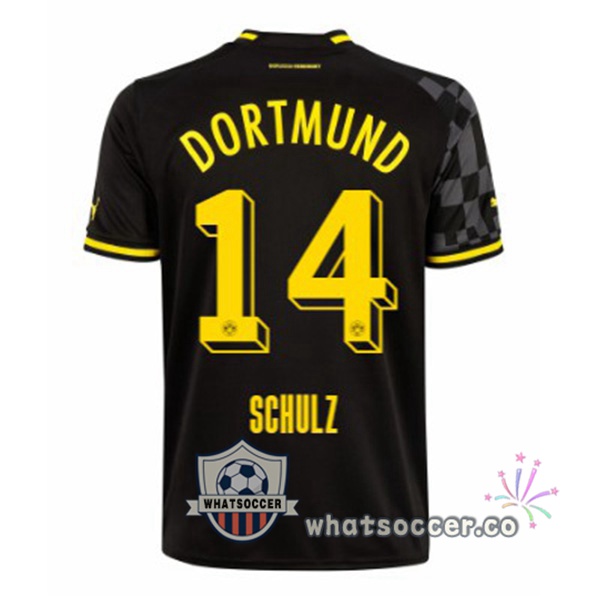 Dortmund BVB (Schulz 14) Away Soccer Jerseys Black 2022-2023
