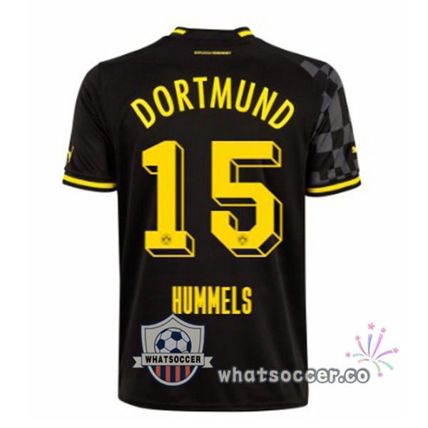 Dortmund BVB (Hummels 15) Away Soccer Jerseys Black 2022-2023