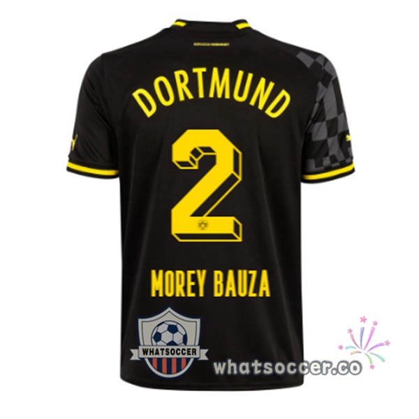 Dortmund BVB (Morey Bauza 2) Away Soccer Jerseys Black 2022-2023