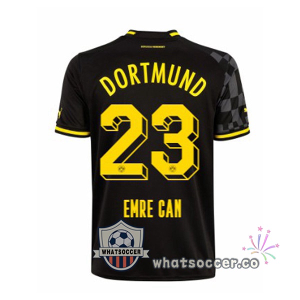 Dortmund BVB (Emre Can 23) Away Soccer Jerseys Black 2022-2023
