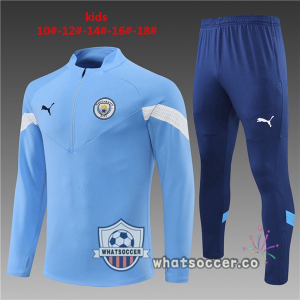 Manchester City Kids Blue Tracksuit 2022-2023