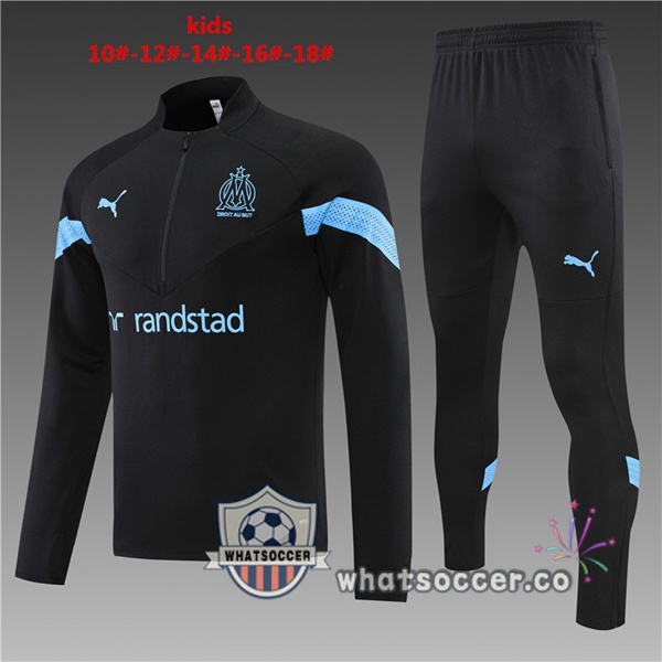 Olympique de Marseille Kids Black Tracksuit 2022-2023