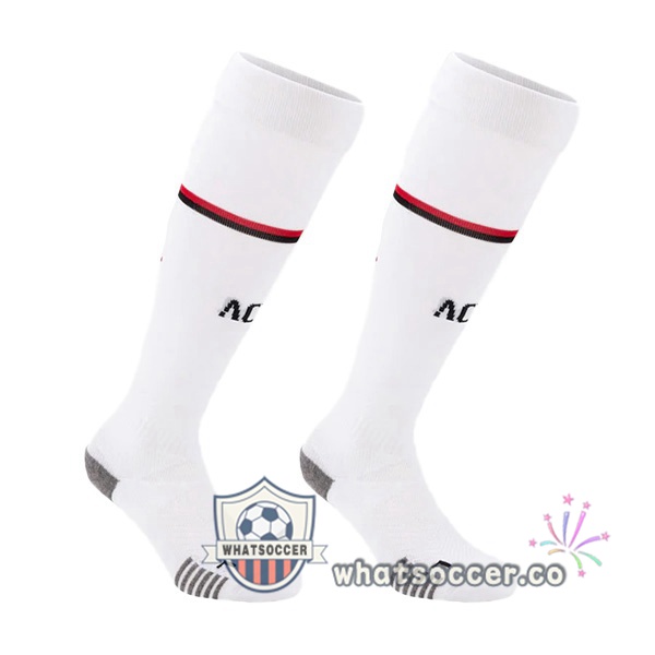 AC Milan Away Soccer Socks White 2022-2023