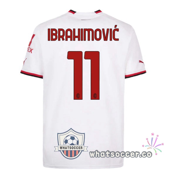 AC Milan (IBRAHIMOVIĆ 11) Away Soccer Jerseys White 2022-2023