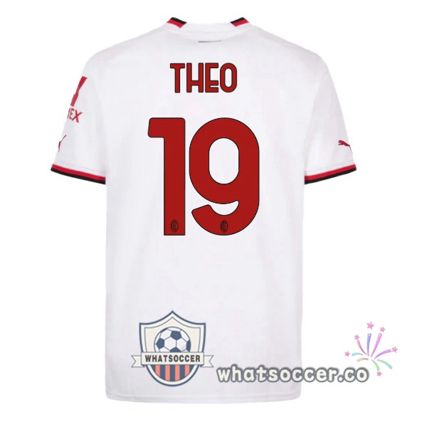 AC Milan (THEO 19) Away Soccer Jerseys White 2022-2023