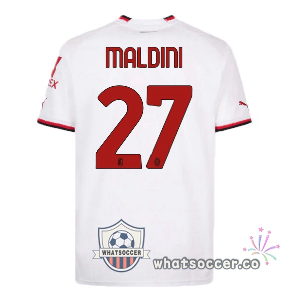 AC Milan (MALDINI 27) Away Soccer Jerseys White 2022-2023