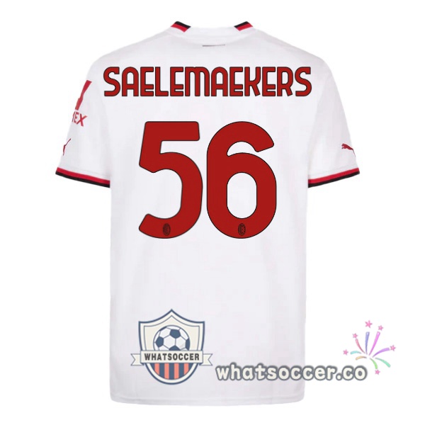 AC Milan (SAELEMAEKERS 56) Away Soccer Jerseys White 2022-2023