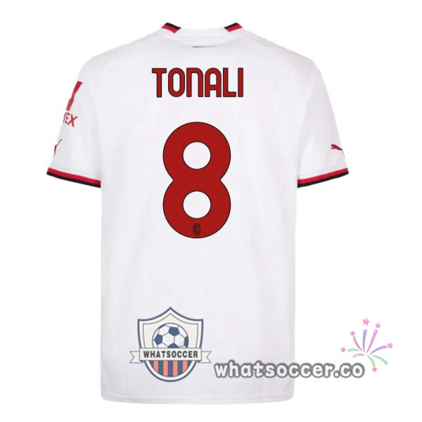 AC Milan (TONALI 8) Away Soccer Jerseys White 2022-2023
