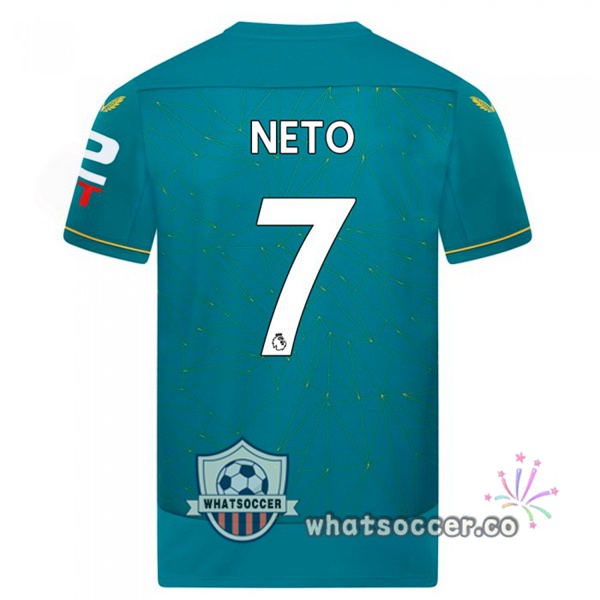 Wolves (NETO 7) Away Soccer Jerseys Blue 2022-2023
