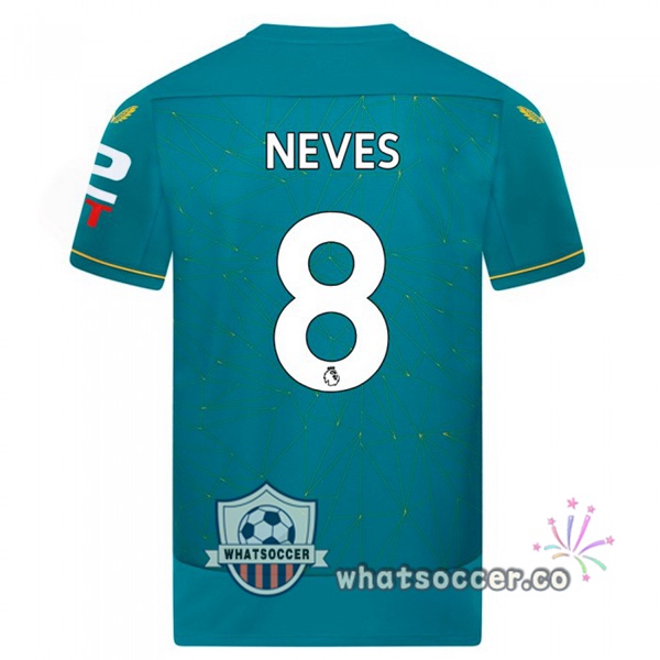Wolves (NEVES 8) Away Soccer Jerseys Blue 2022-2023