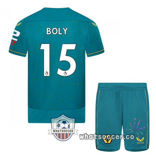 Wolves (BOLY 15) Kids Away Soccer Jerseys Blue 2022-2023