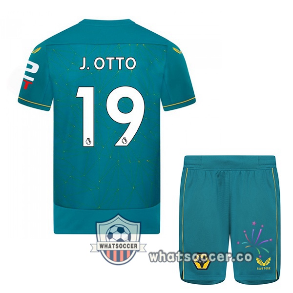 Wolves (J. OTTO 19) Kids Away Soccer Jerseys Blue 2022-2023
