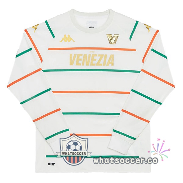 Venezia FC Away Soccer Jerseys Long Sleeve White 2022-2023