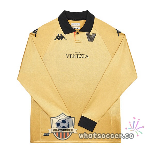 Venezia FC Third Soccer Jerseys Long Sleeve Yellow 2022-2023