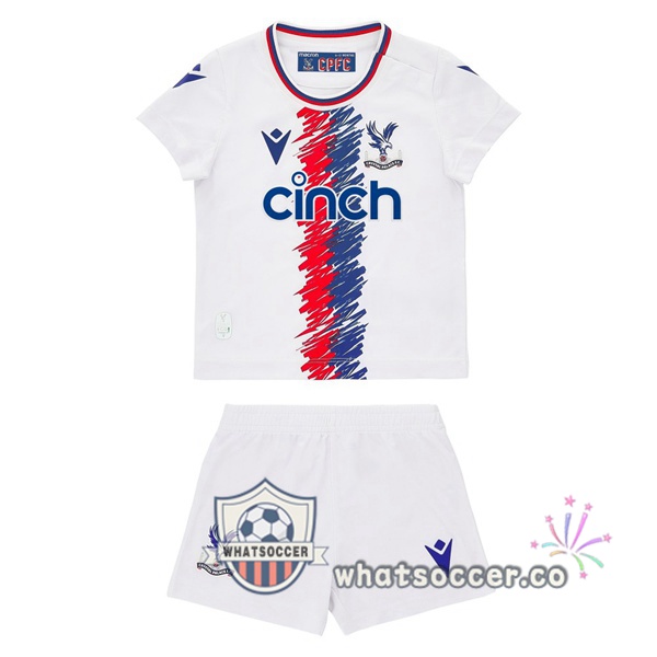 Crystal Palace Kids Away Soccer Jerseys White 2022-2023