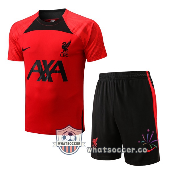 FC Liverpool Training T-Shirts + Shorts Red 2022-2023