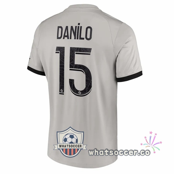 Paris PSG (Danilo 15) Away Soccer Jerseys Gray 2022-2023