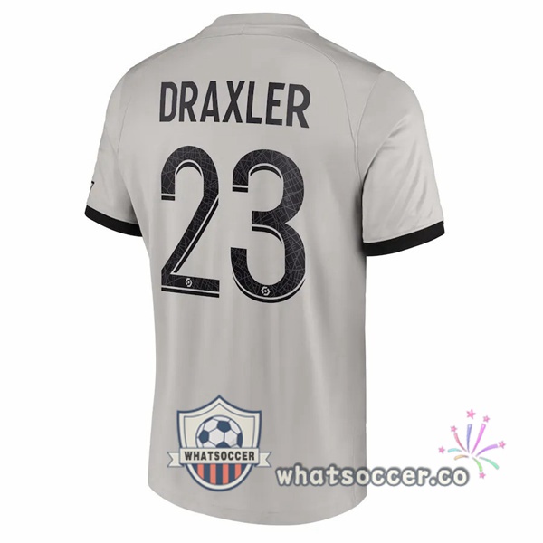 Paris PSG (Draxler 23) Away Soccer Jerseys Gray 2022-2023