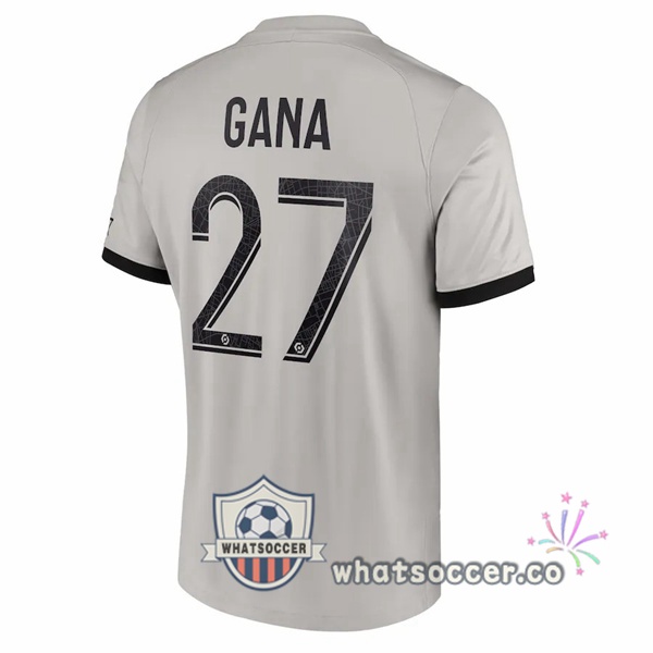 Paris PSG (Gana 27) Away Soccer Jerseys Gray 2022-2023
