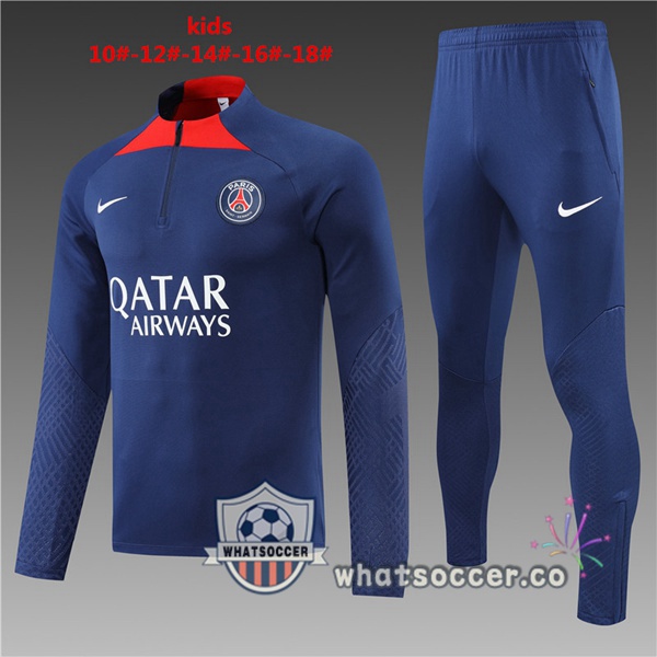 Paris PSG Kids Blue Tracksuit 2022-2023
