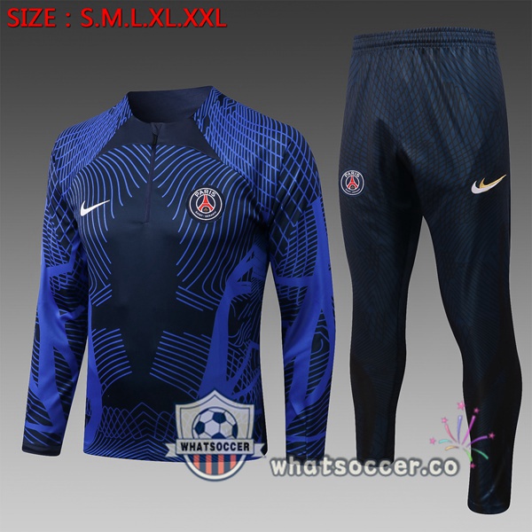 Paris PSG Kids Blue Royal Tracksuit 2022-2023