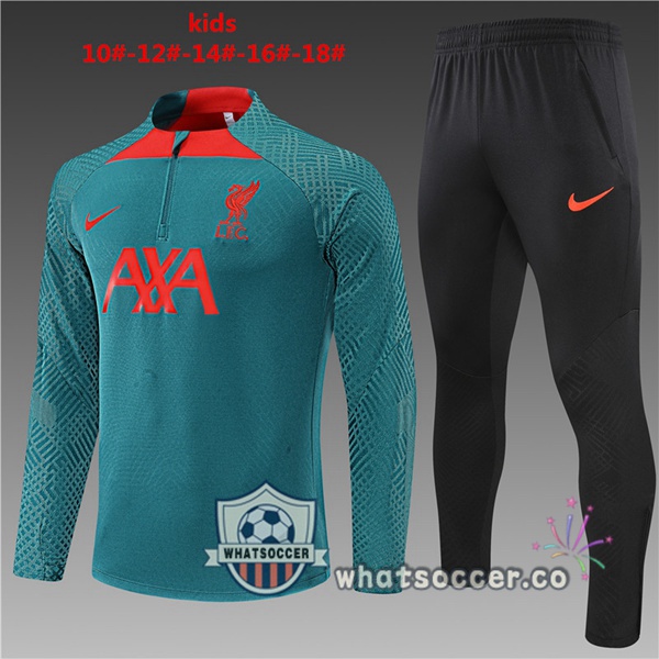 FC Liverpool Kids Green Tracksuit 2022-2023