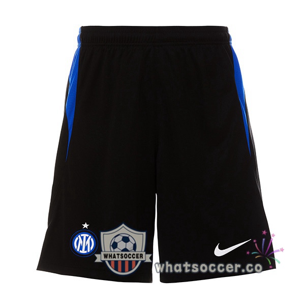 Inter Milan Home Soccer Shorts Black Blue 2022-2023