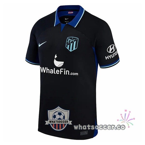 Atletico Madrid Away Soccer Jerseys Black 2022-2023