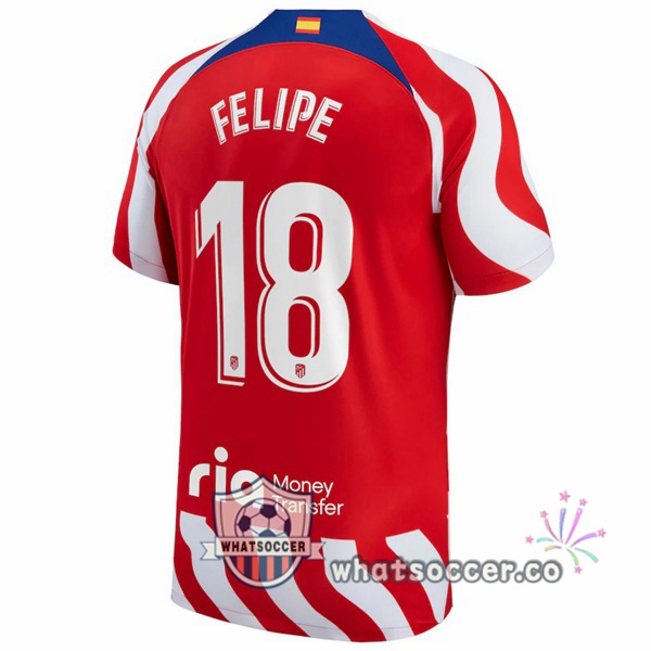 Atletico Madrid (Felipe 18) Home Soccer Jerseys Red 2022-2023