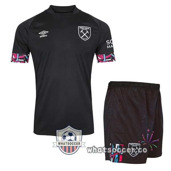 West Ham Kids Away Soccer Jerseys Black 2022-2023