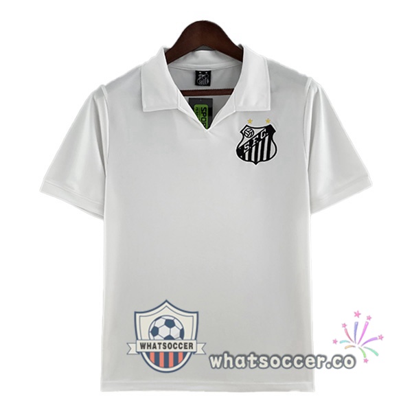 Santos FC Retro Home Soccer Jerseys White 1970