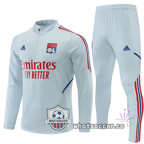 Olympique Lyonnais Gray Tracksuit 2022-2023