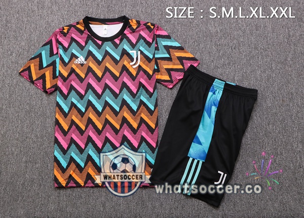 Juventus Training T-Shirts + Shorts Blue 2022-2023