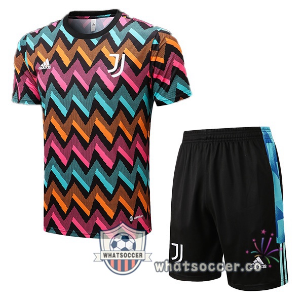 Juventus Training T-Shirts + Shorts Blue 2022-2023