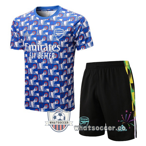 Arsenal Training T-Shirts + Shorts Blue 2022-2023