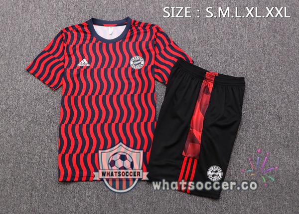 Bayern Munich Training T-Shirts + Shorts Red 2022-2023