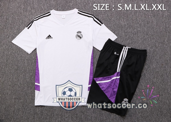 Real Madrid Training T-Shirts + Shorts White 2022-2023