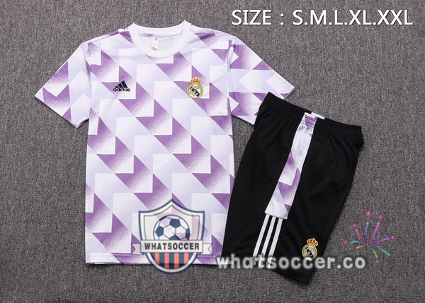 Real Madrid Training T-Shirts + Shorts Purple 2022-2023