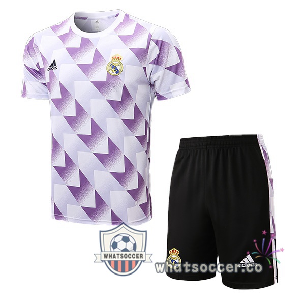 Real Madrid Training T-Shirts + Shorts Purple 2022-2023