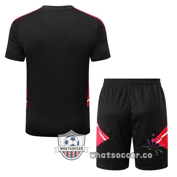 Manchester United Training T-Shirts + Shorts Black 2022-2023