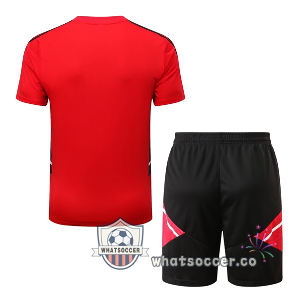 Manchester United Training T-Shirts + Shorts Red 2022-2023