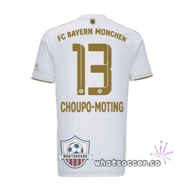 Bayern Munich (Choupo-Moting 13) Away Soccer Jerseys White 2022-2023