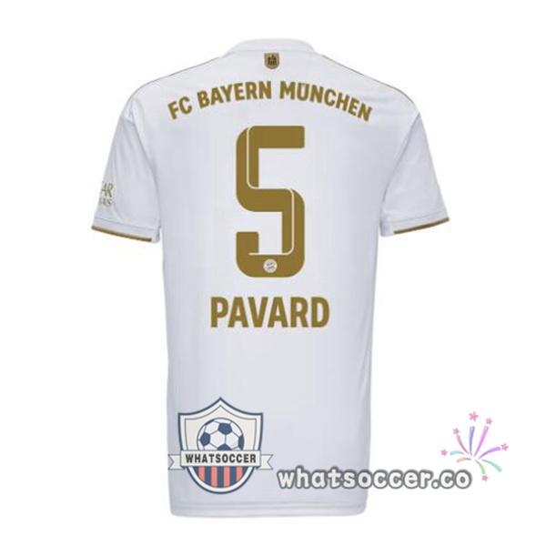 Bayern Munich (Pavard 5) Away Soccer Jerseys White 2022-2023