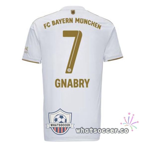 Bayern Munich (Gnabry 7) Away Soccer Jerseys White 2022-2023