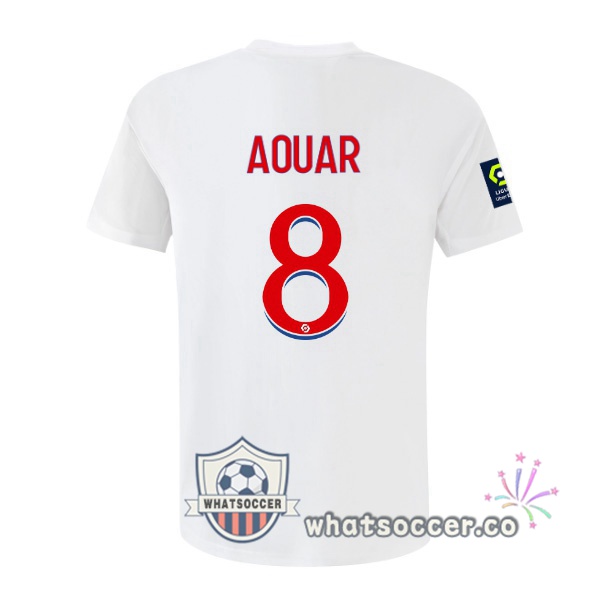 Olympique Lyonnais (AOUAR 8) Home Soccer Jerseys White 2022-2023